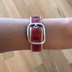 COACH Leather Buckle Bracelet